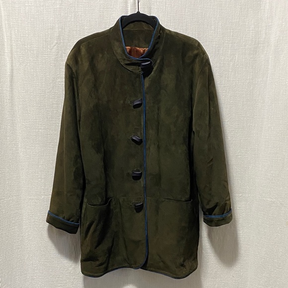 Danier Jackets & Blazers - Vintage Danier Green Suede Coat